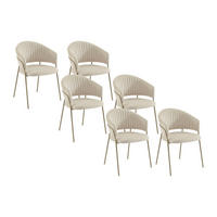 STUHL - 55 cm x 55 cm - Stoff - Beige, Cremefarben - MADOLIA - Beige, Textil (55/81/55cm) - Vente-Unique