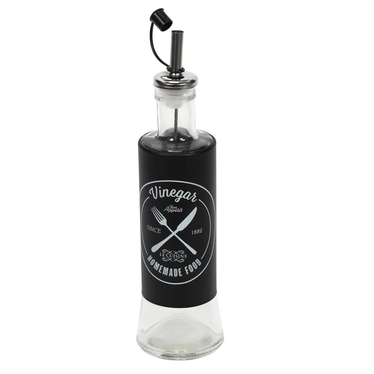 ESSIGSPENDER Glas 300 ml 6,5/6,5/24 cm - Schwarz, Glas (6.5/24/6.5cm) - Excellent Houseware