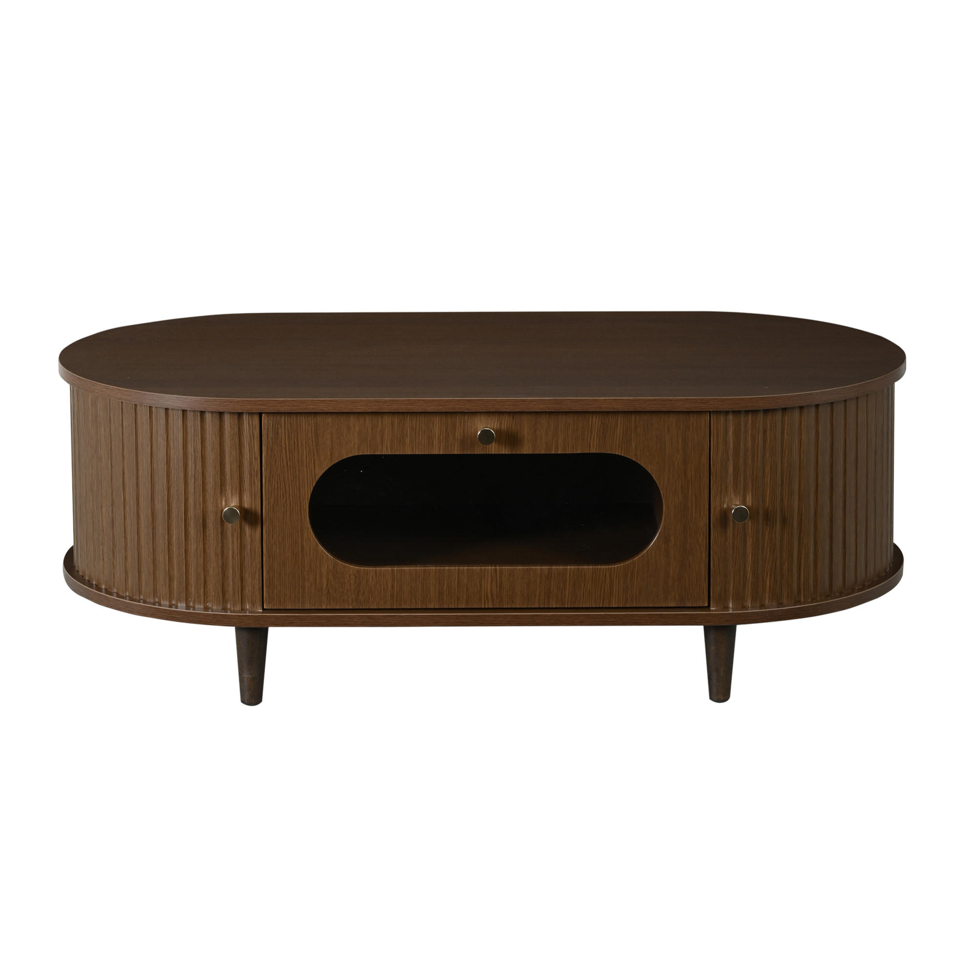 Okwish Couchtisch Nussbaum 50x36x100 cm