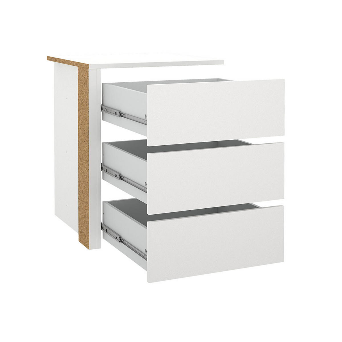 SCHUBLADENEINSATZ, Catania, Weiß, Holzwerkstoff, 70 x 55 x 57 cm - Weiß, Holzwerkstoff (70/57/55cm) - ebuy24