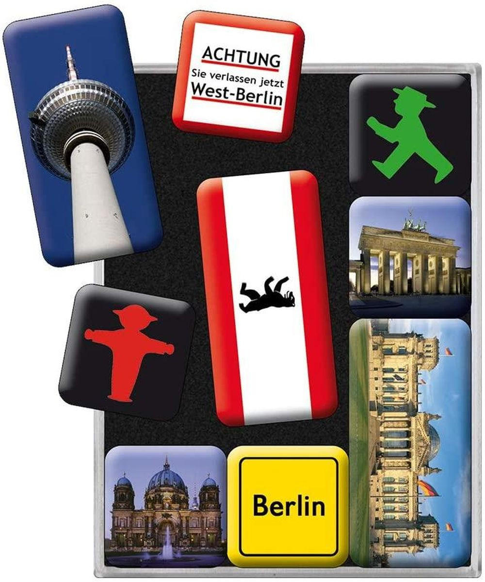 MAGNETSET 9-teilig Berlin Ampelmann - Multicolor, Metall (7/9/2cm) - Nostalgic-Art