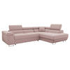 ECKSOFA Torezio Cord, Seite: Rechts - Rosa, Holz/Textil (274/203cm) - MIRJAN24