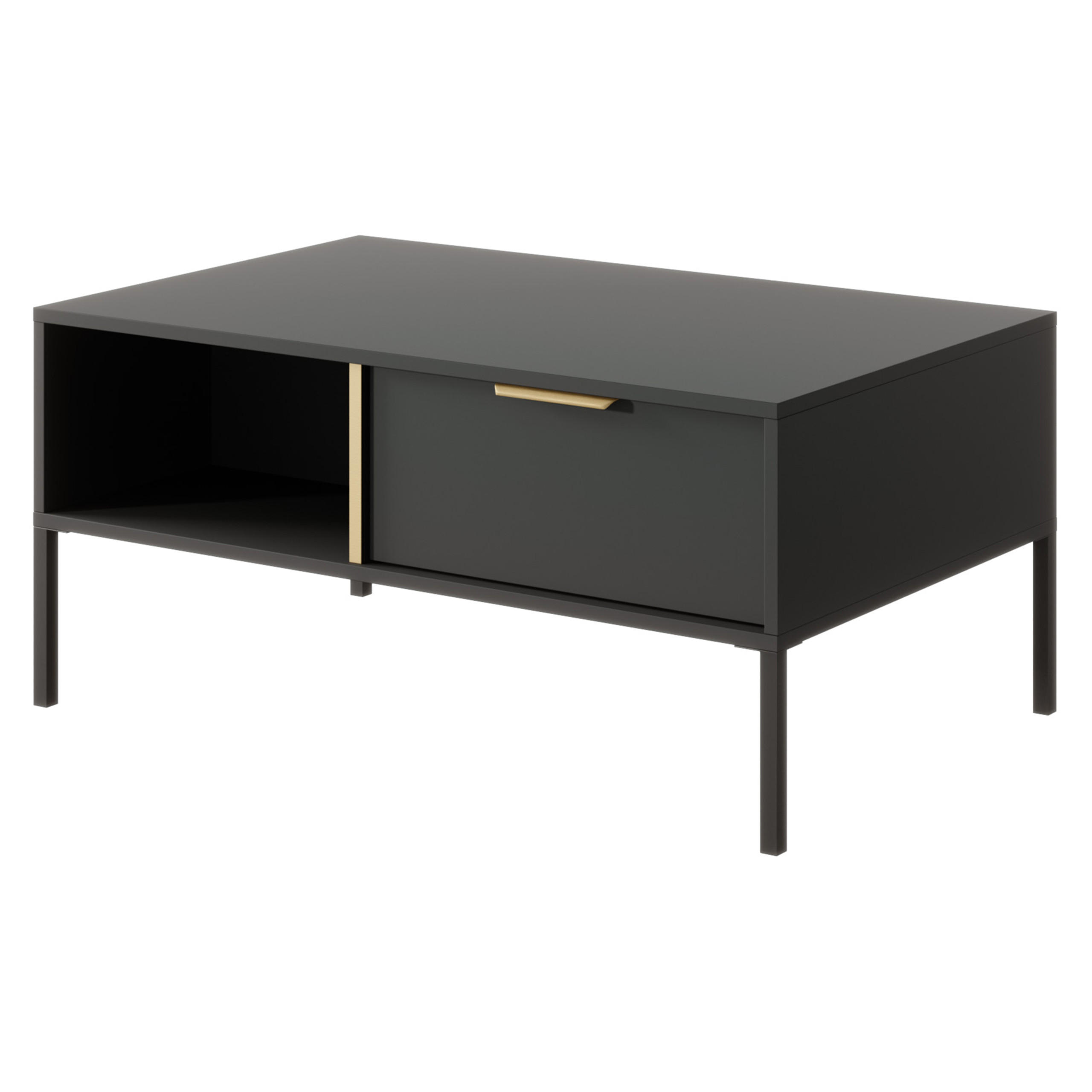 COUCHTISCH LORENZO 96,9/44,4/60 cm Anthrazit - Anthrazit, Holzwerkstoff (60/96.9/44.4cm) - MASSENO
