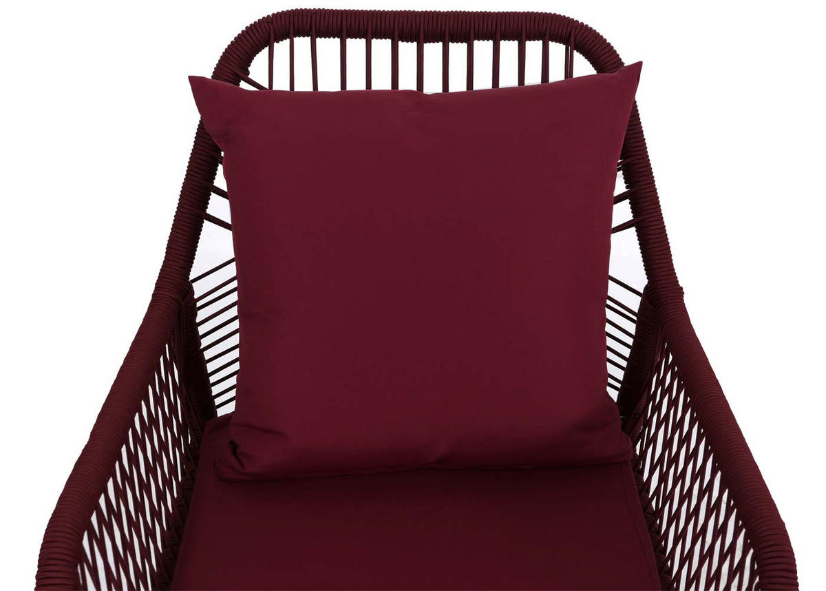 ZÁHRADNÁ STOLIČKA Bordeaux - bordová, textil (54/81/62cm) - MCW