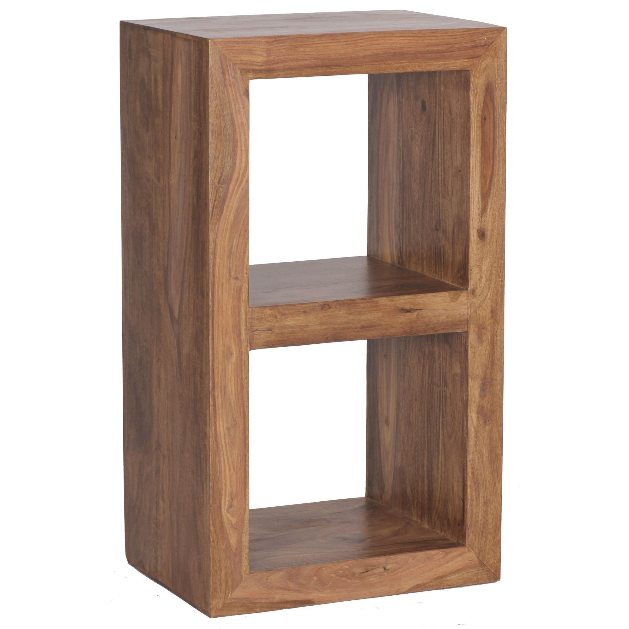 REGAL Massivholz Akazie Rustikal Handgefertigt, Braun 50x35x88 cm - Braun, Holz (50/88/35cm) - KADIMA DESIGN