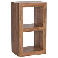 REGAL Massivholz Akazie Rustikal Handgefertigt, Braun 50x35x88 cm - Braun, Holz (50/88/35cm) - KADIMA DESIGN