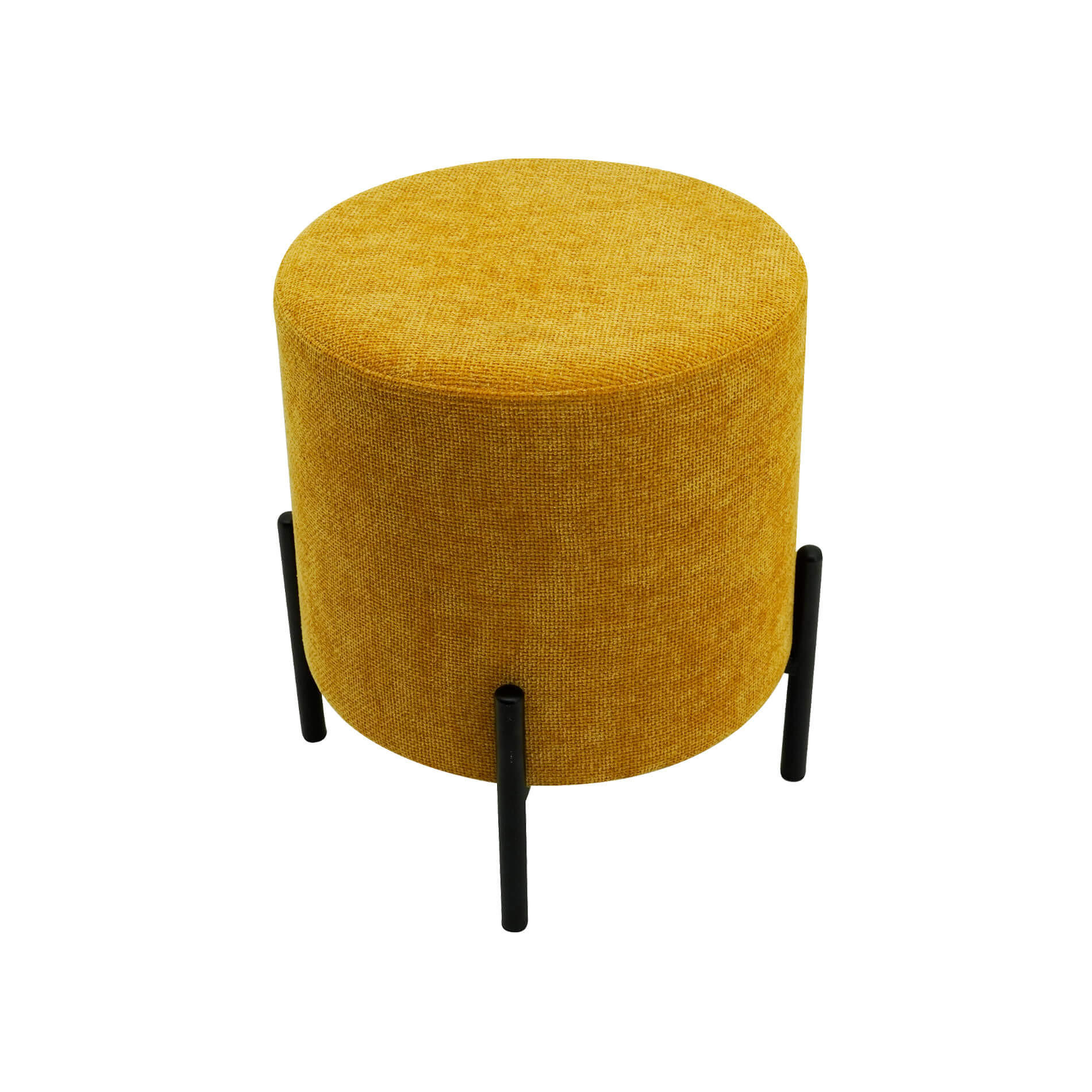 POUF Senfgelb 38/38/43,5 cm - Gelb, Textil (38/43.5/38cm) - Mobili Rebecca