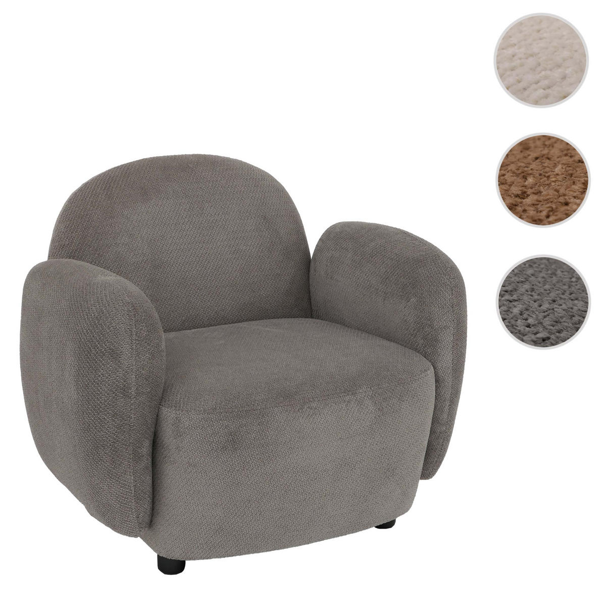 SESSEL Hellgrau - Hellgrau, Textil (86/77/56cm) - MCW