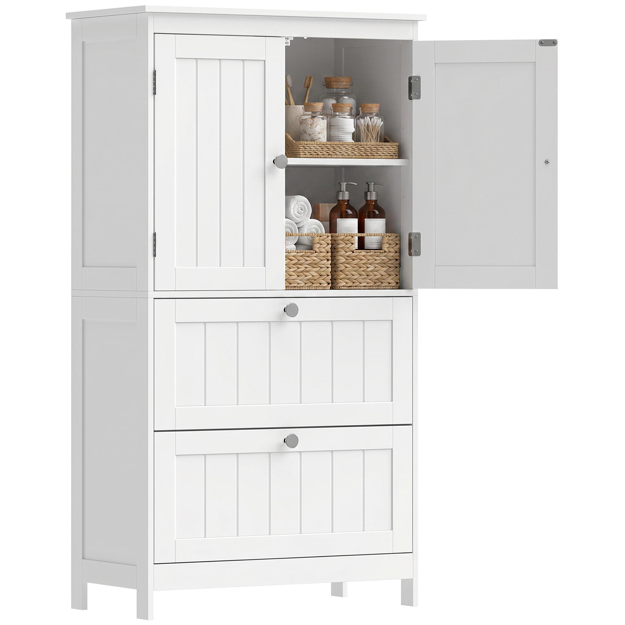 XXXLutz Mehrzweckschrank Weiß 60x110x30 cm