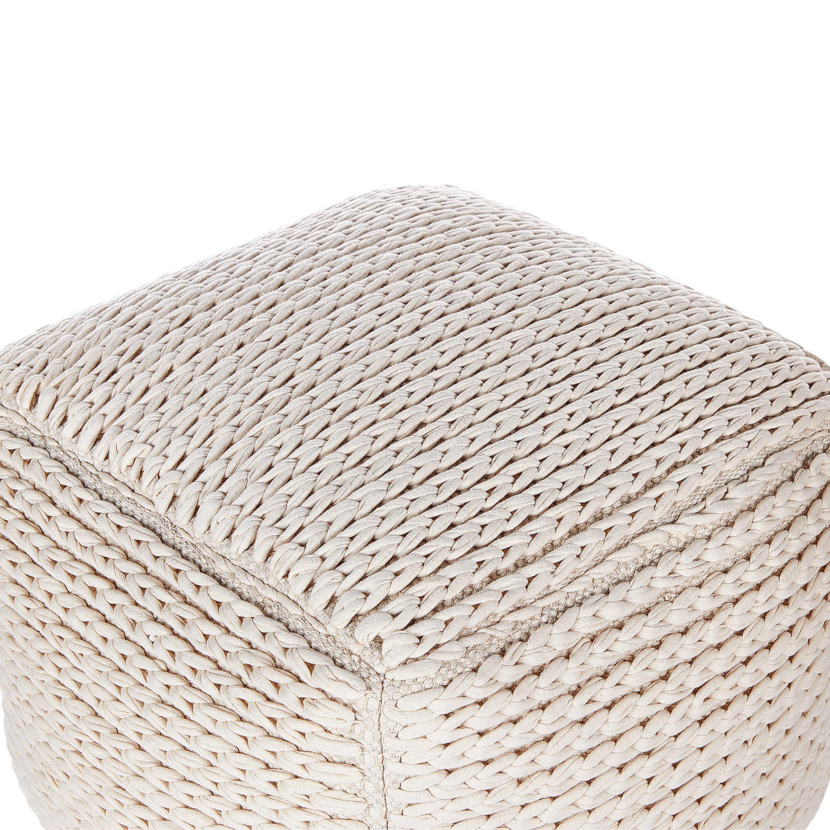 PUF Bavlna Světle béžový Daman - béžová, plast (50/35/50cm) - Beliani