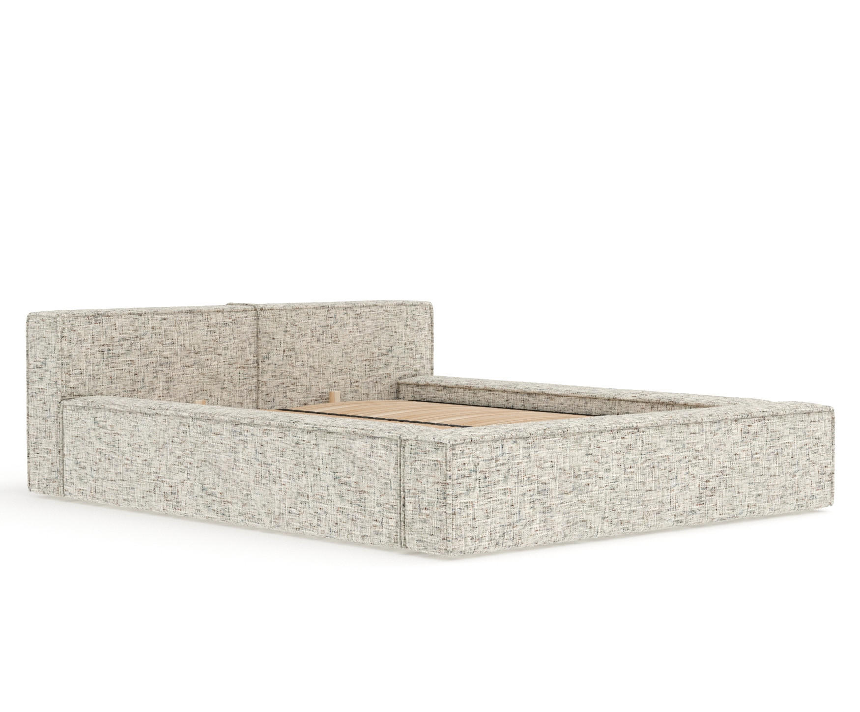 POLSTERBETT Voliera Beige 180/200 cm im Webstoff - Birkefarben/Beige, Holz/Holzwerkstoff (180/200cm) - Maison de Reve