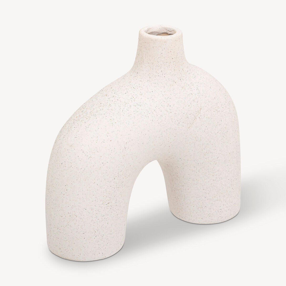 KERAMIKVASE Asy 17 cm - Weiß, Keramik (17cm) - Atmosphera Createur d´interieur
