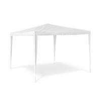 PAVILÓN - biela, kov/plast (300/250/300cm) - Relaxdays
