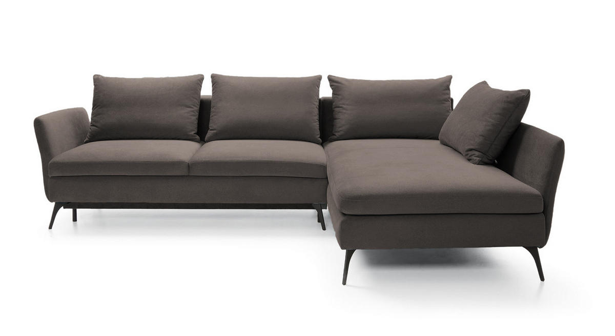 ECKSOFA Demisbal Dunkelgrau mit Bettkasten - Dunkelgrau, Textil (282/182cm) - Selsey
