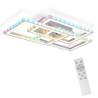 LED-DECKENLEUCHTE Lieselotte 54/34/9 cm - Weiß, Metall (54/34/9cm) - Nettlife