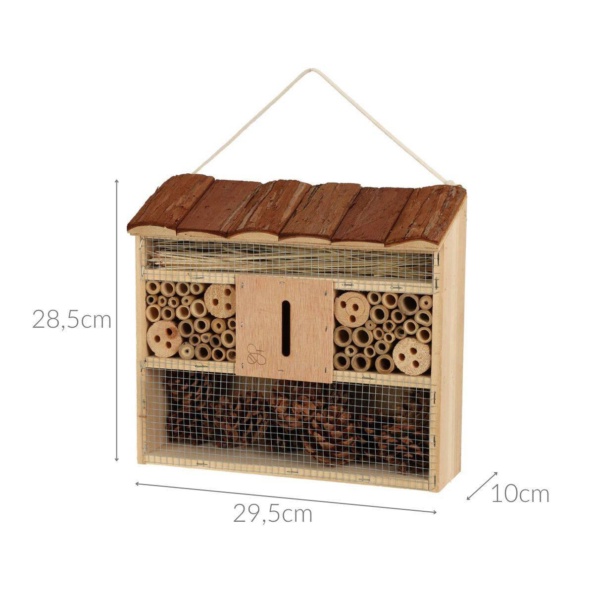 INSEKTENHOTEL Holz 29,5/10/28,5 cm - Multicolor, Holzwerkstoff (10/28.5/29.5cm)