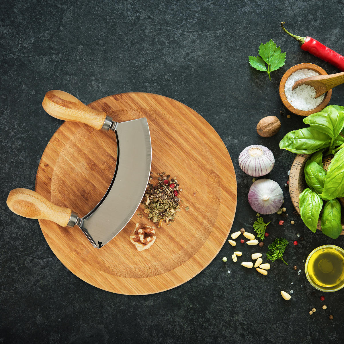 WIEGEMESSER - Hellbraun, Holz/Metall (20cm) - Relaxdays