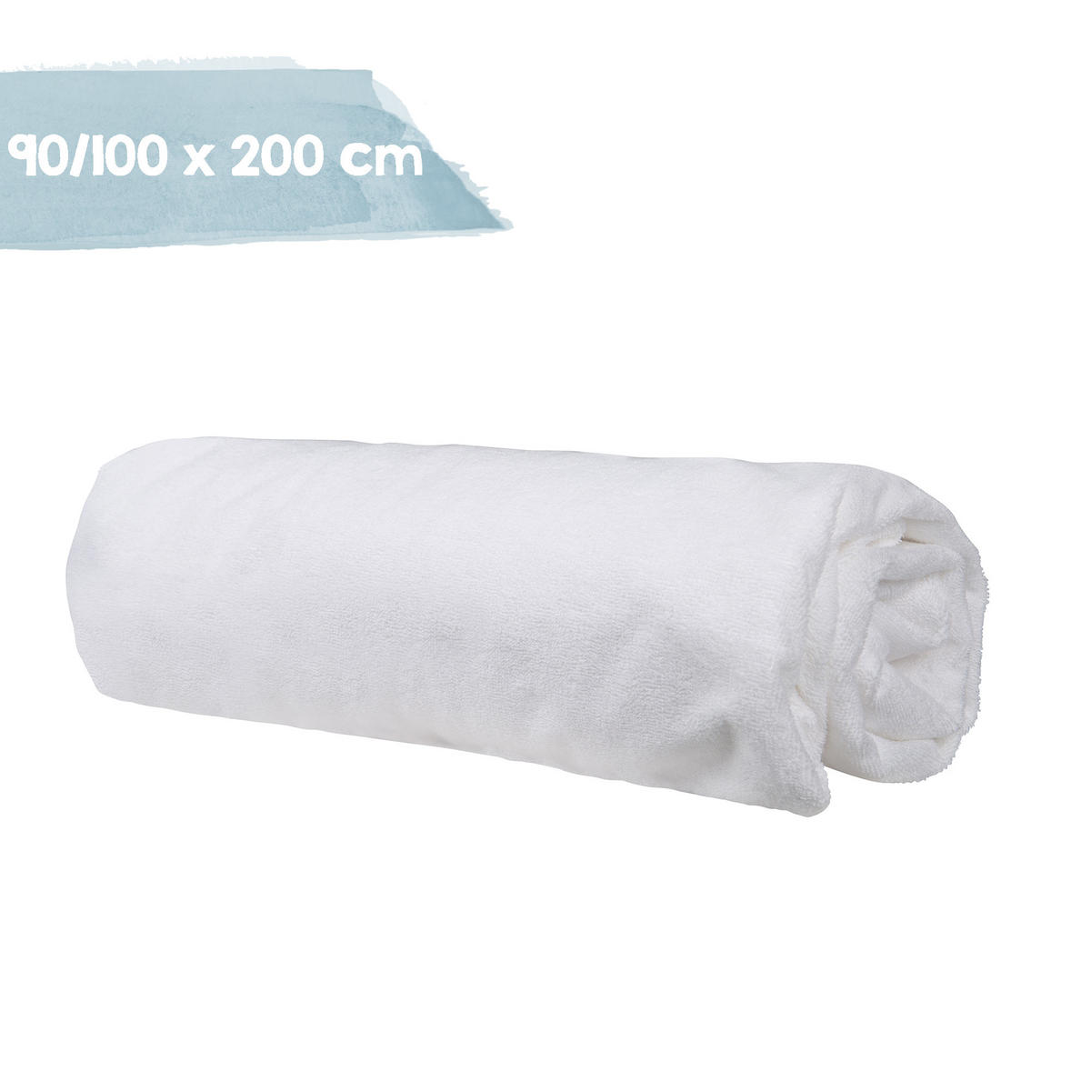 NAPÍNACÍ PROSTĚRADLO s ochranou proti vlhkosti 100 x 200 cm - bílá, textil (100/200cm) - Roba