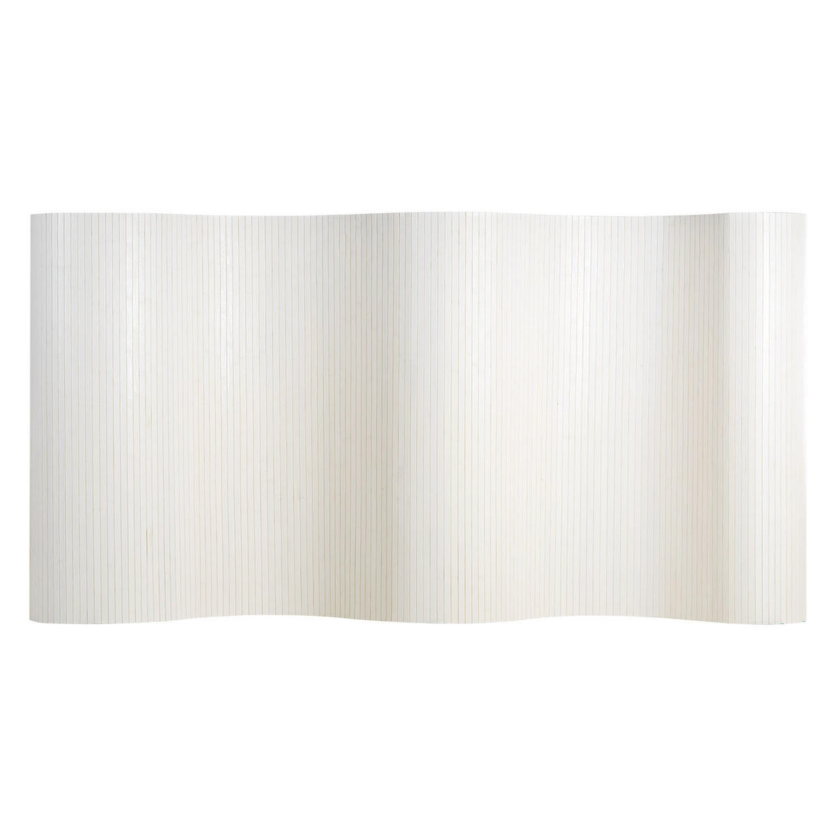 PARAVENT 250/145 cm Weiß Raumteiler Bambus - Weiß, Naturmaterialien (250/145/0.3cm) - Homestyle4u