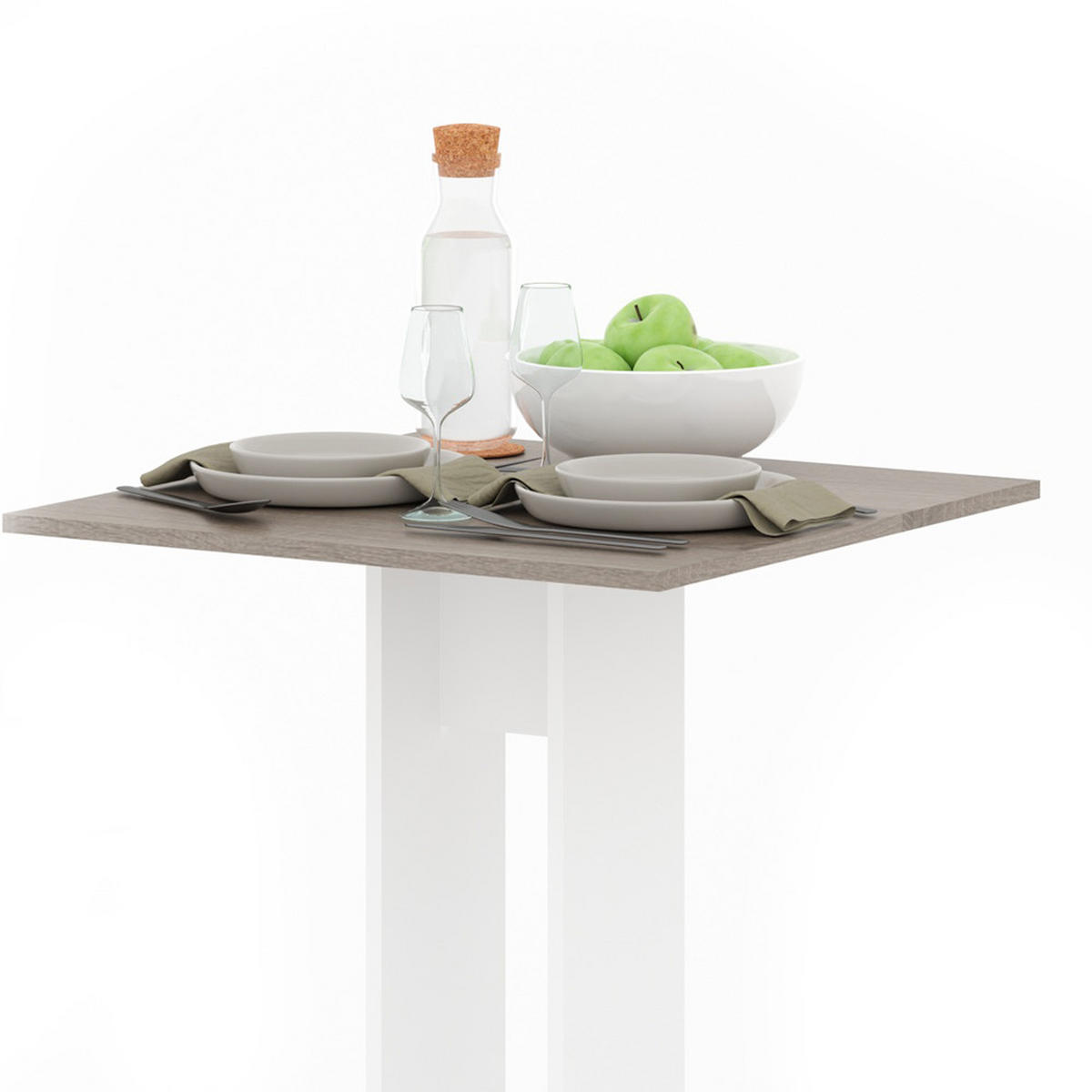 ESSTISCH Repose Sonoma 65 x 65 cm - Sonoma Eiche, Holzwerkstoff (65/65/78cm) - Vicco