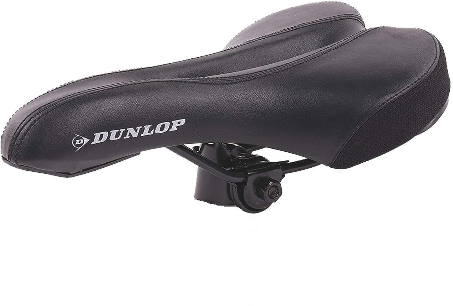 FAHRRADSATTEL – Ergonomischer MTB Gel-Sattel für Damen & Herren – Komfortsattel für Mountainbike, Rennrad & Trekkingrad, Atmungsaktiv - Schwarz, Metall (18/10/28cm) - Dunlop