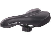 FAHRRADSATTEL – Ergonomischer MTB Gel-Sattel für Damen & Herren – Komfortsattel für Mountainbike, Rennrad & Trekkingrad, Atmungsaktiv - Schwarz, Metall (18/10/28cm) - Dunlop