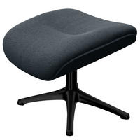 POLSTERHOCKER - Schwarz/Grau, Textil/Metall (44/39/49cm) - home24