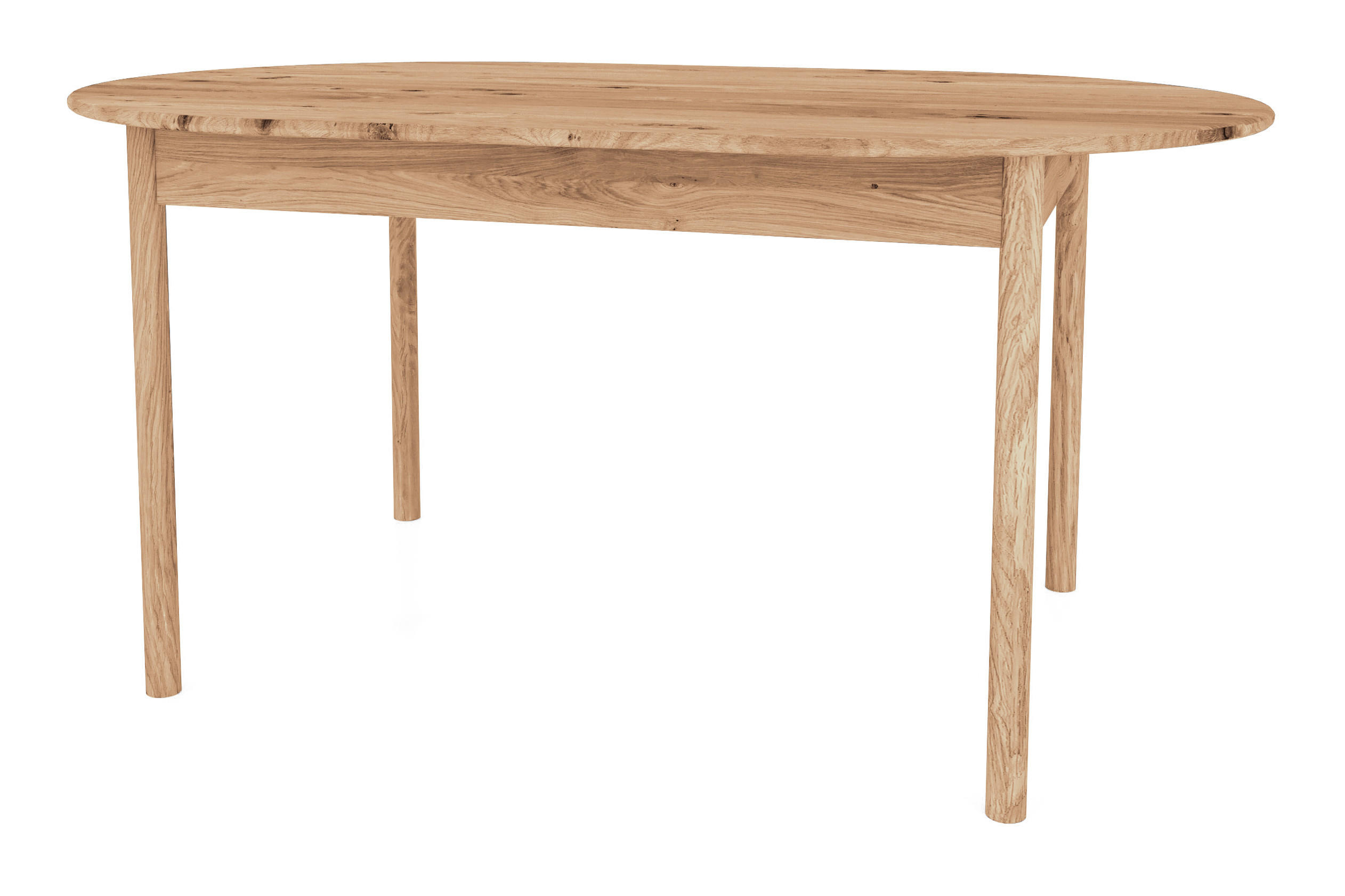 TISCH OVAL INA Wildeiche - Eiche Bianco, Holz (200/100/77cm) - byoak