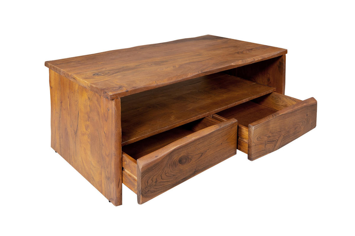 COUCHTISCH Akazie nuss DAHLIA 110 cm - Nussbaumfarben/Braun, Akazienholz/Holz (60/110/45cm) - SAM