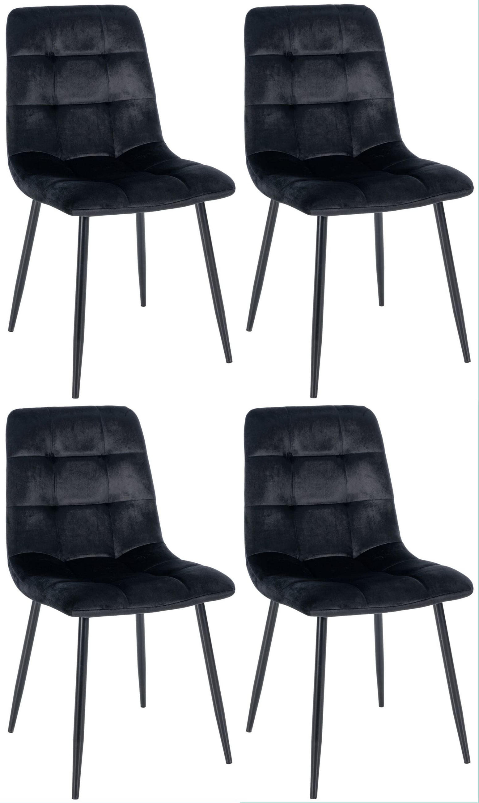 Deluke Esszimmerstühle Schwarz 45x84x55 cm