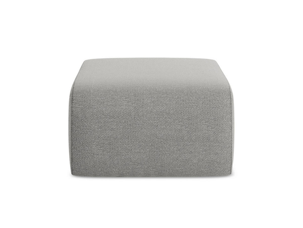 POUF Bouclé Stoff Grau - Hellgrau/Schwarz, Holzwerkstoff/Kunststoff (72/42/94cm) - Makamii