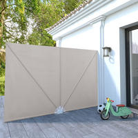 FALTBARER Terrassen-Seitenfächer Creme 300x200 cm - Creme, Textil (300/200/200cm) - furnicato