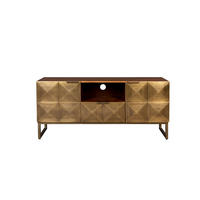 SIDEBOARD Lenkrad Gold - Goldfarben, Holz (40/60/135cm) - Dutchbone