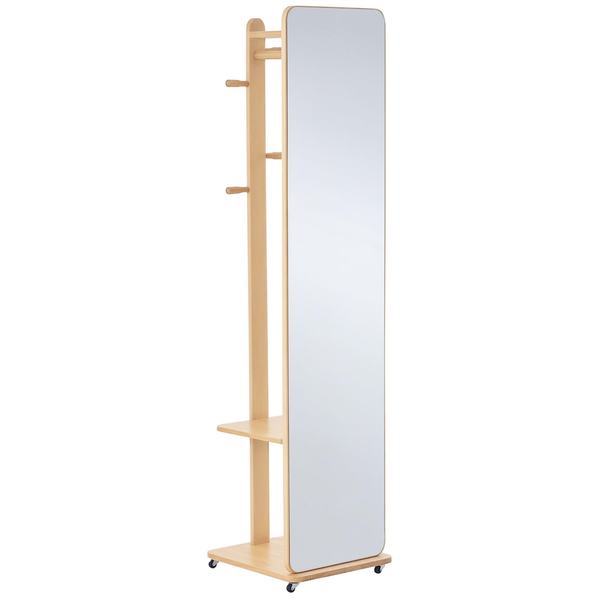 GARDEROBENSPIEGEL DE-17909 Hellholz - Naturfarben, Holzwerkstoff (44.5/170/40cm) - ComfortXL