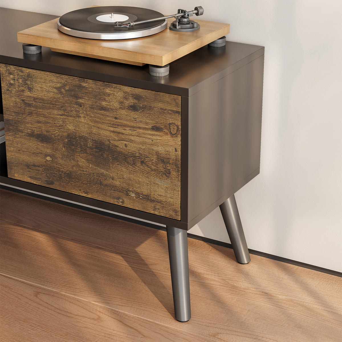 LOWBOARD Eskilstuna - Braun, Holz/Holzwerkstoff (120/46.5/29.5cm) - [en.casa]