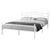 METALLBETT Florenz - Weiß, Metall (140/200cm) - [en.casa]
