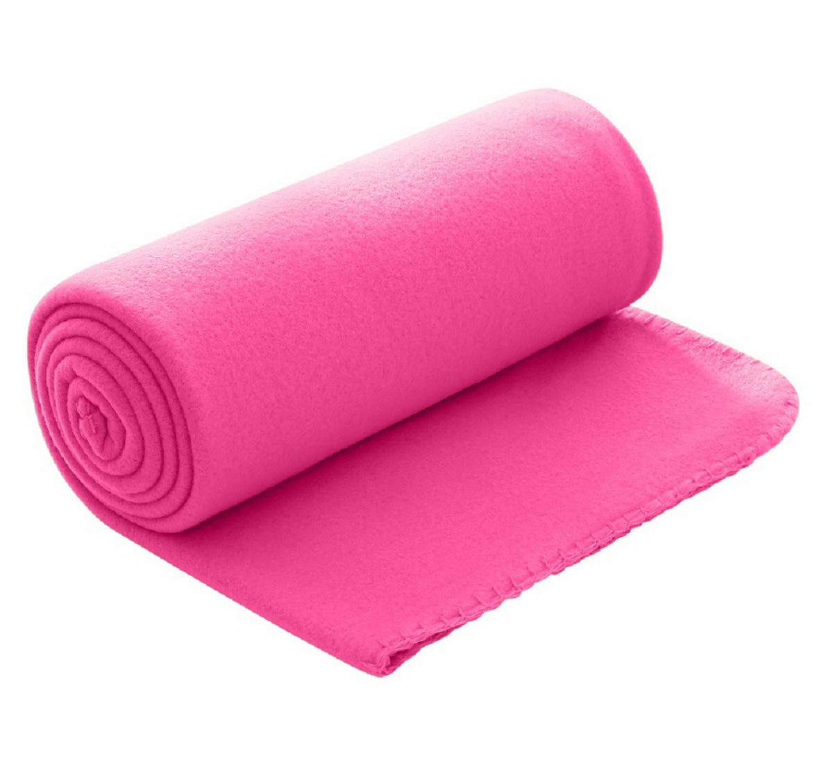 FLEECEDECKE pink 130/160 cm Kettelrand Anti-Pilling - Pink, Textil (130/160cm) - wometo