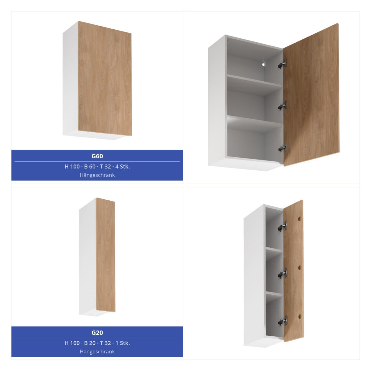 KÜCHENZEILE 320 x 160 cm - Sorento KS13-M320 - in Sonoma Eiche / Weiß - Schwarz/Weiß, Holz/Metall (480/247/58cm)