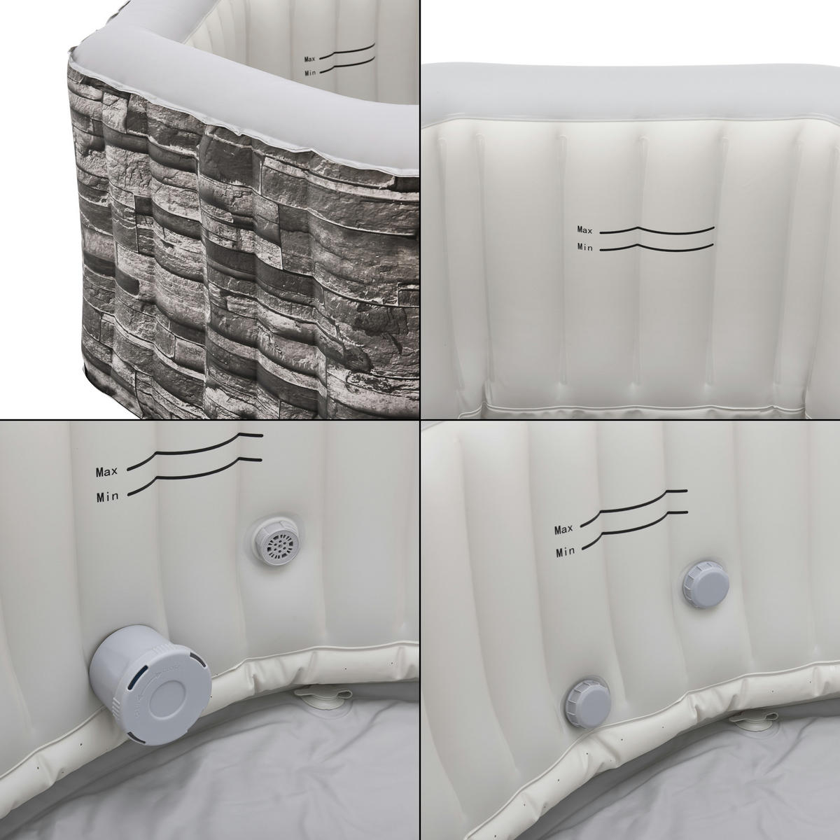 WHIRLPOOL Carosino - Grau, Kunststoff (195/70/195cm) - pro.tec