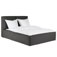POLSTERBETT - Anthrazit, Textil (200/200cm) - home24