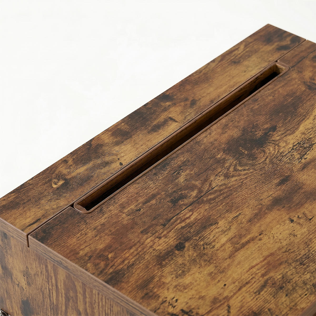 NACHTTISCH - Schwarz, Holzwerkstoff/Metall (40/40/30cm) - Relaxdays