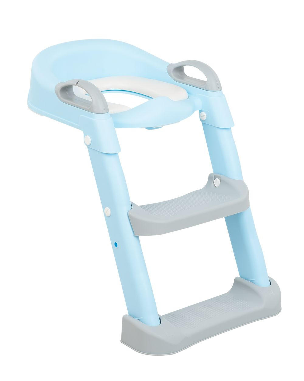 TOILETTENTRAINER Lea hellblau Leiter, Toilettensitz, Griffe, Stufen verstellbar, höhenverstellbar - Blau, Kunststoff (30/35cm) - Kikka boo