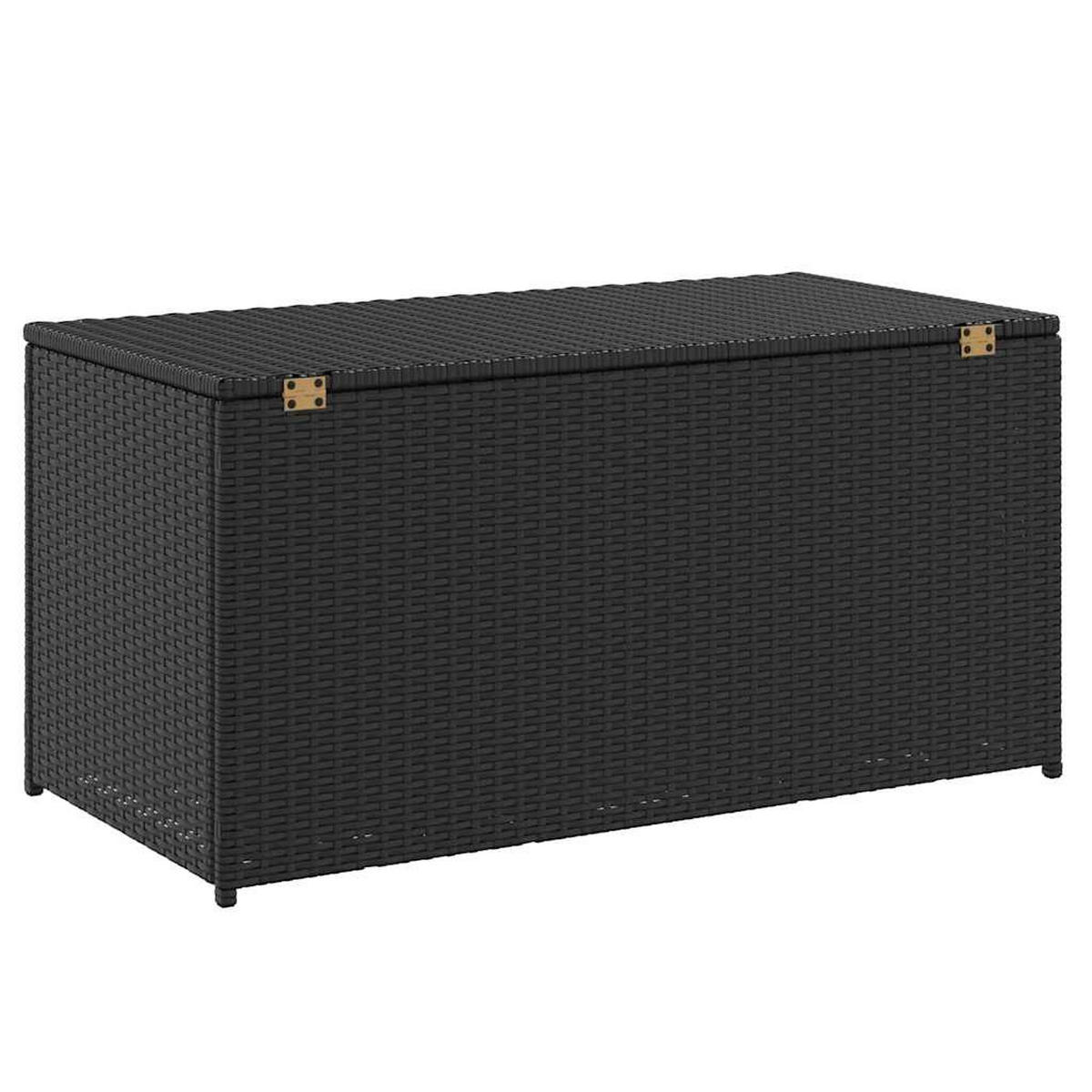 GARTENBOX Poly Rattan 100/50/50 Cm Schwarz - Schwarz, Kunststoff (100/50/50cm) - vidaXL