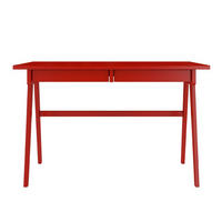 SCHREIBTISCH Edda, 120/65/75 cm in Rot, Buchenholz - Rot, Holz/Buchenholz (65/120/75.5cm) - Visby