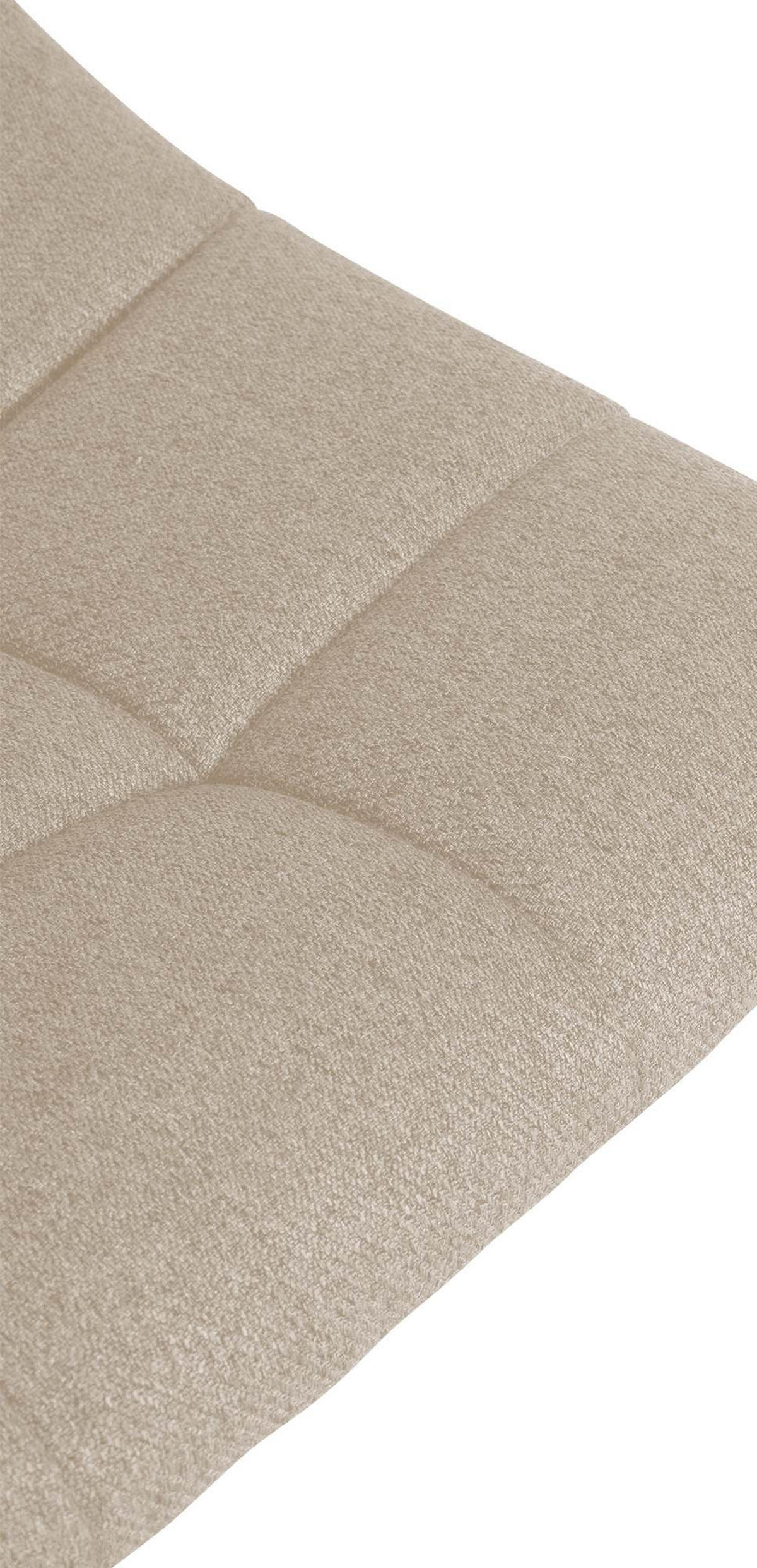 BARHOCKER DUBAI Creme Stoff Chrom - Creme, Textil/Metall (43/87/46.5cm) - DELUKE