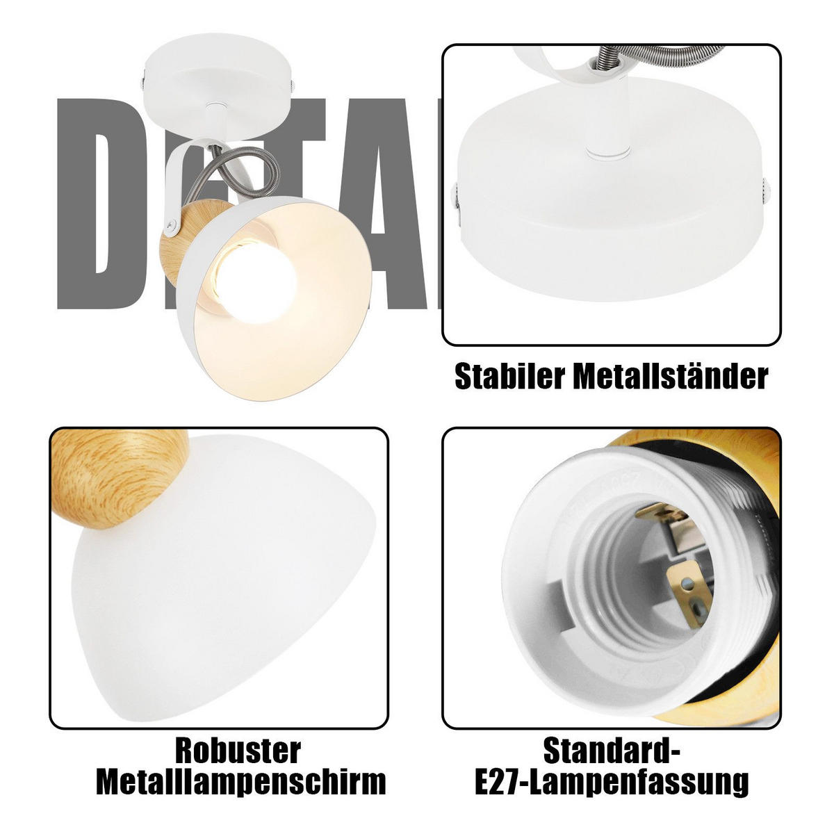 STRAHLER Forrester 18/12/15 cm - Weiß, Metall (18/12/15cm) - Nettlife