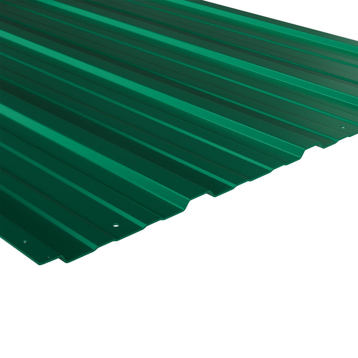 PROFILBLECH Grün 129x45 cm 12er-Set - Grün, Metall (45/129cm) - Juskys