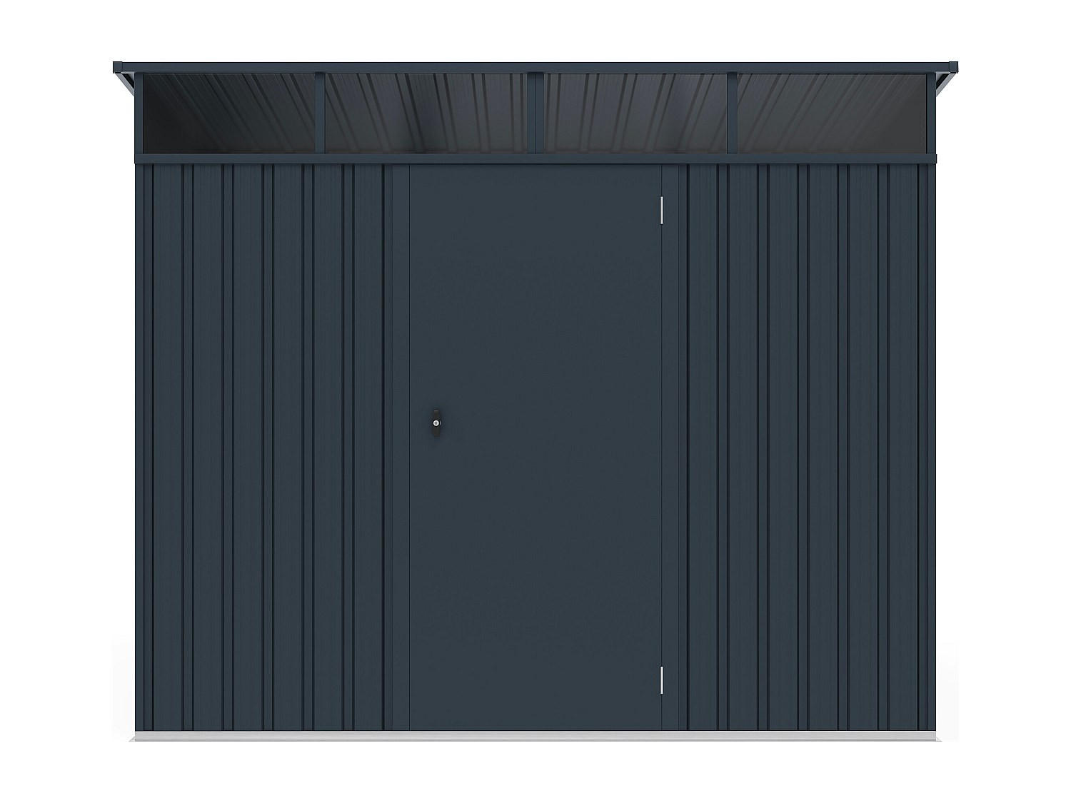 SCHREBERGARTENHAUS - 224 cm x 267 cm - metall - anthrazitgrau Clafton - Anthrazit, Metall (224/177/267cm) - Vente-Unique
