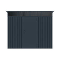 SCHREBERGARTENHAUS - 224 cm x 267 cm - metall - anthrazitgrau Clafton - Anthrazit, Metall (224/177/267cm) - Vente-Unique
