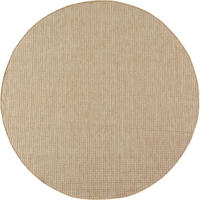 TEPPICH Flachgewebe, Outdoor, Fußbodenheizung-geeignet, VIGOLENO in Sand, Ø 200 cm - Beige, Textil (200/200cm) - KADIMA DESIGN